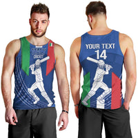Custom Italy Cricket Men Tank Top Go Gli Azzurri - Wonder Print Shop