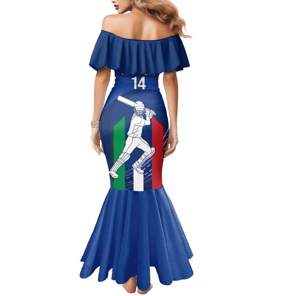 Custom Italy Cricket Mermaid Dress Go Gli Azzurri - Wonder Print Shop