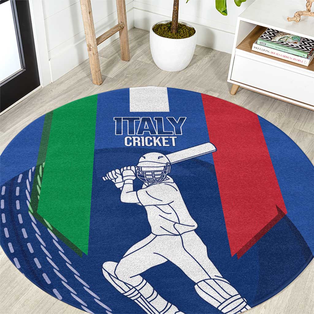 Italy Cricket Round Carpet Go Gli Azzurri - Wonder Print Shop