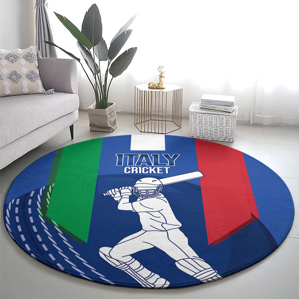 Italy Cricket Round Carpet Go Gli Azzurri - Wonder Print Shop