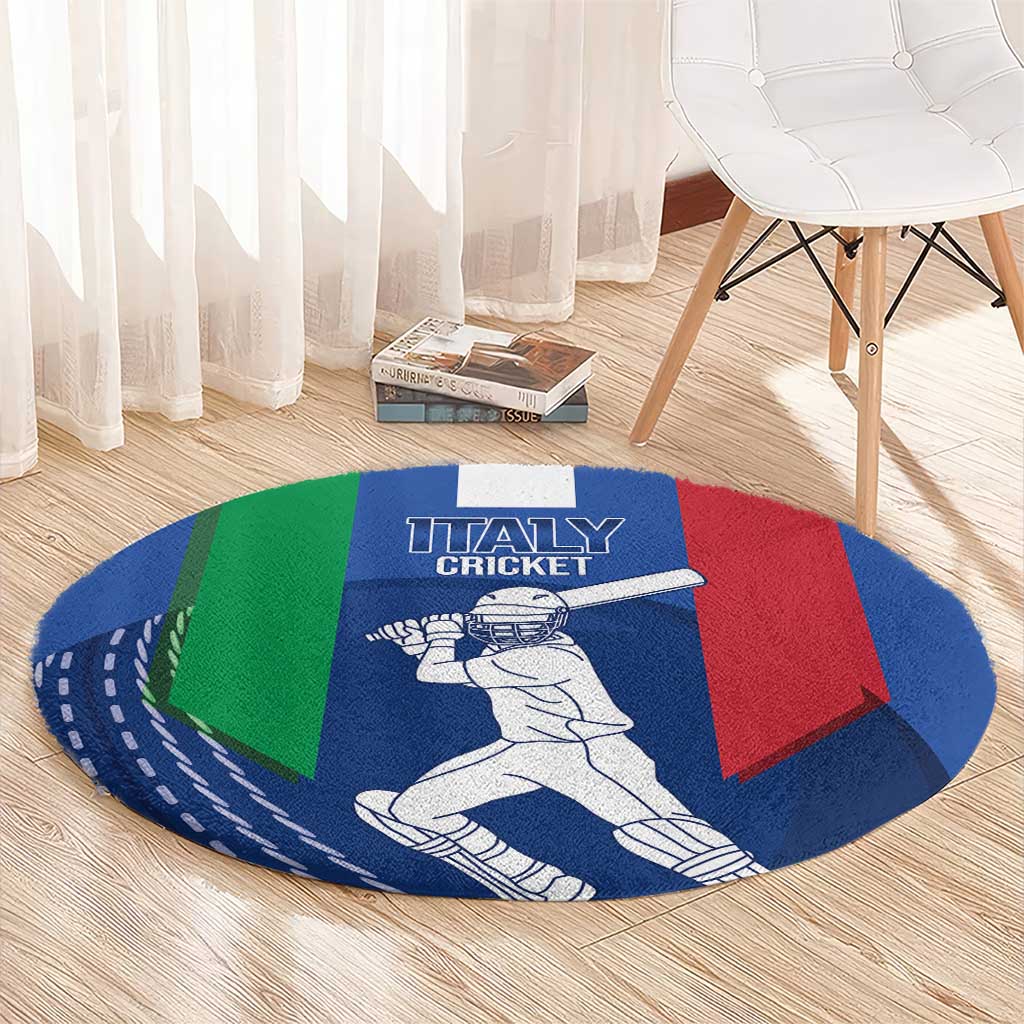 Italy Cricket Round Carpet Go Gli Azzurri - Wonder Print Shop