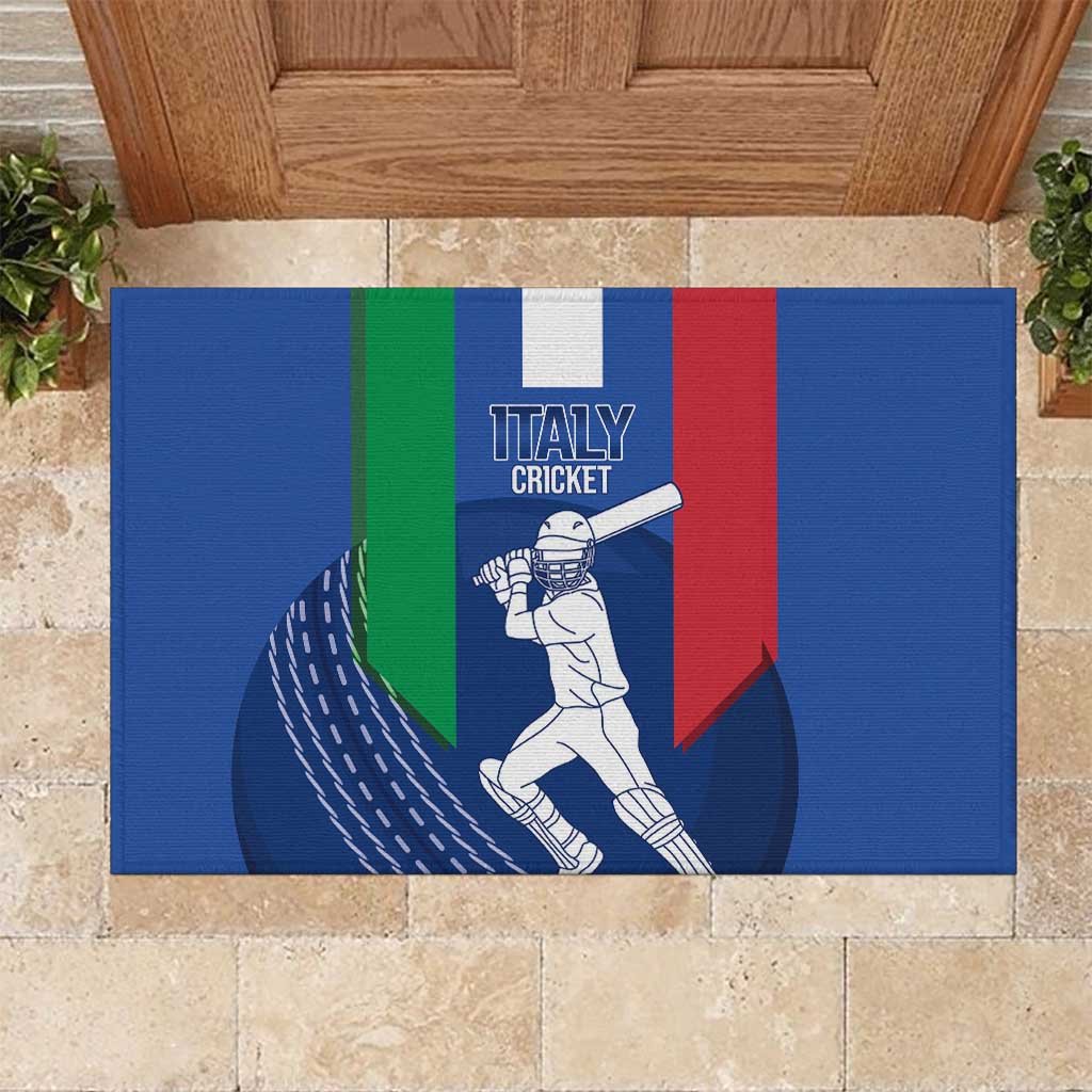 Italy Cricket Rubber Doormat Go Gli Azzurri - Wonder Print Shop