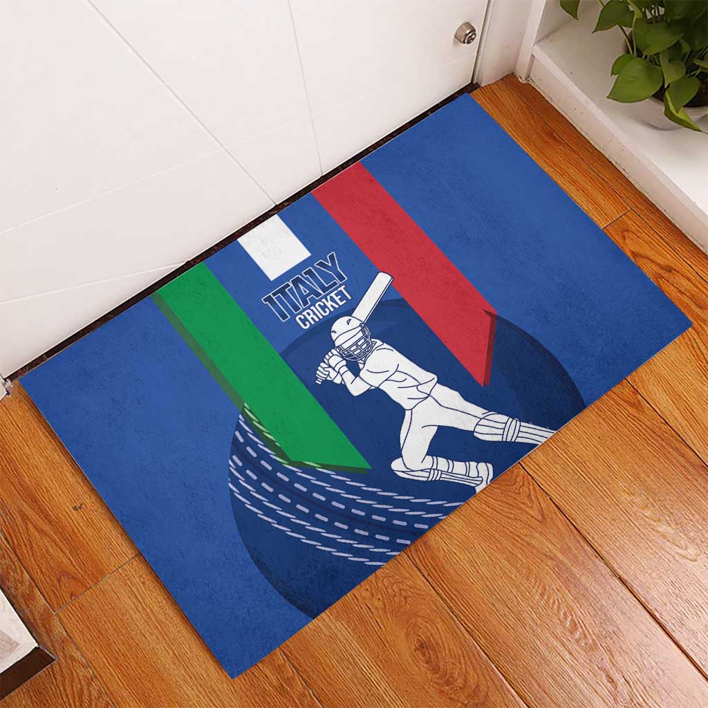 Italy Cricket Rubber Doormat Go Gli Azzurri - Wonder Print Shop