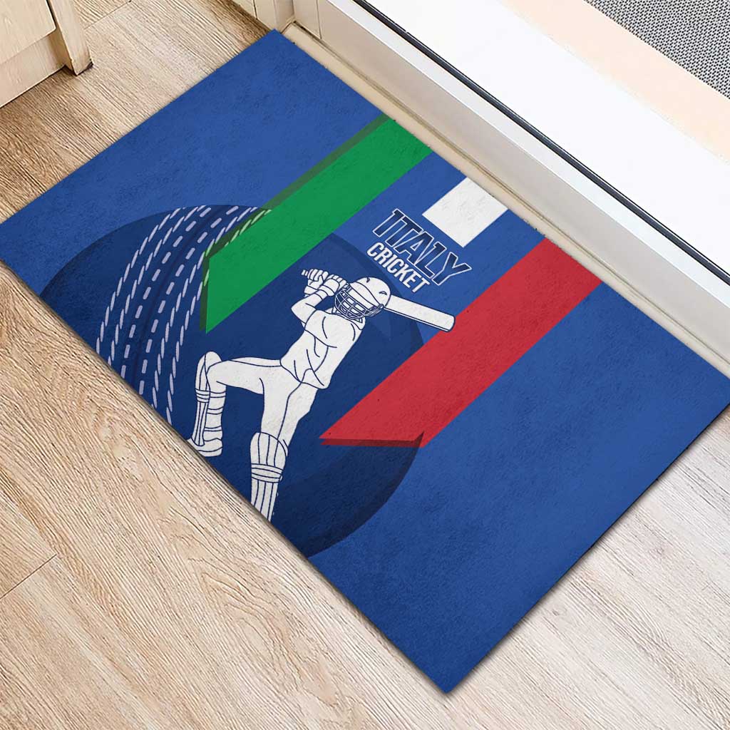 Italy Cricket Rubber Doormat Go Gli Azzurri - Wonder Print Shop