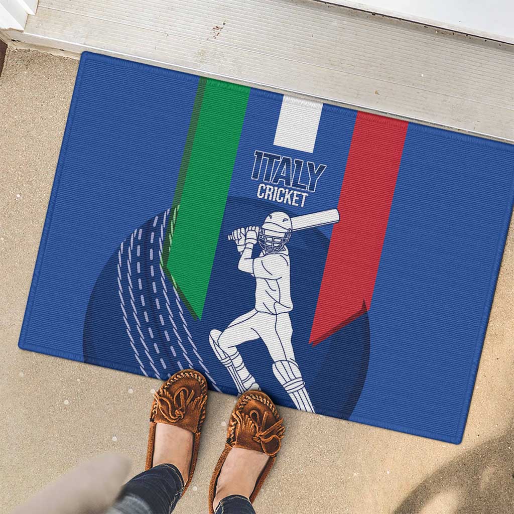 Italy Cricket Rubber Doormat Go Gli Azzurri - Wonder Print Shop