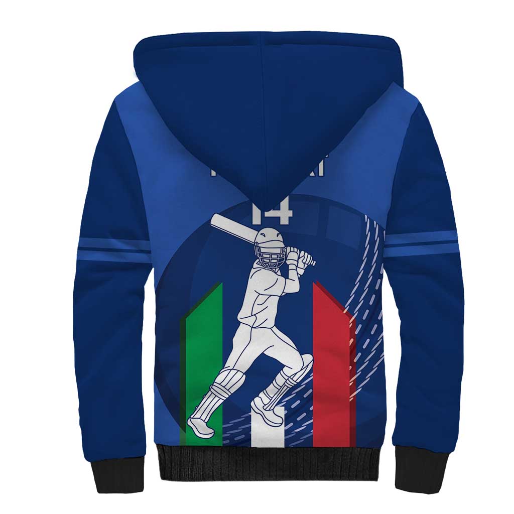 Custom Italy Cricket Sherpa Hoodie Go Gli Azzurri - Wonder Print Shop