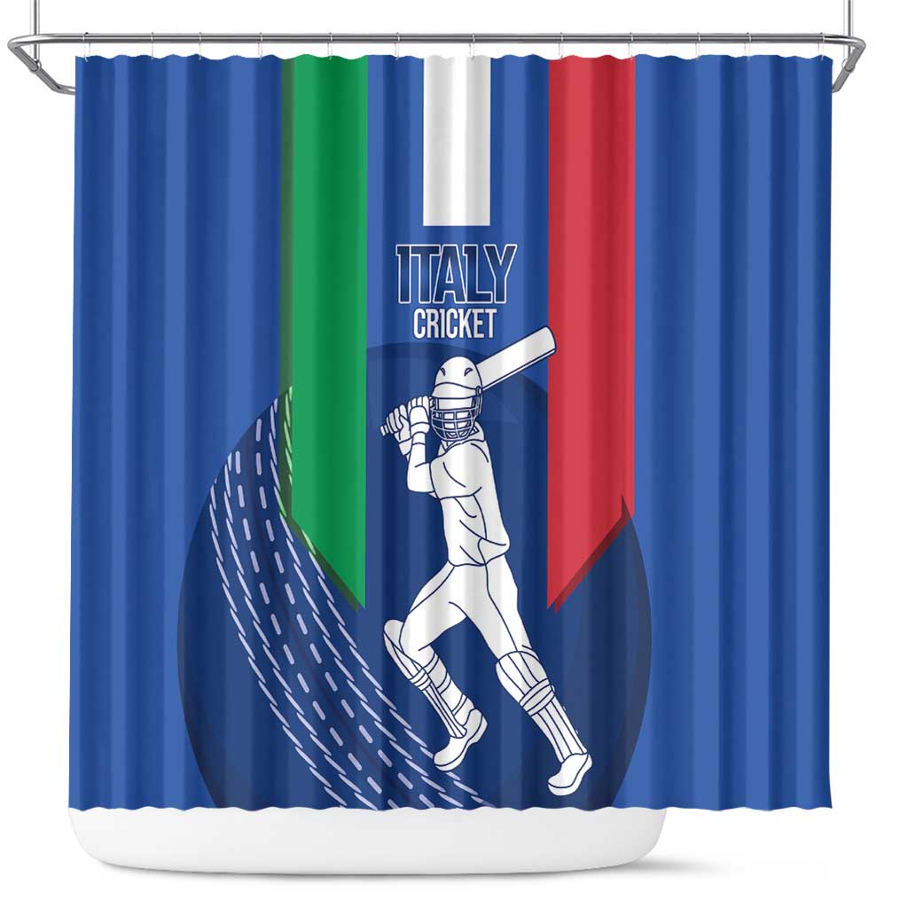 Italy Cricket Shower Curtain Go Gli Azzurri - Wonder Print Shop