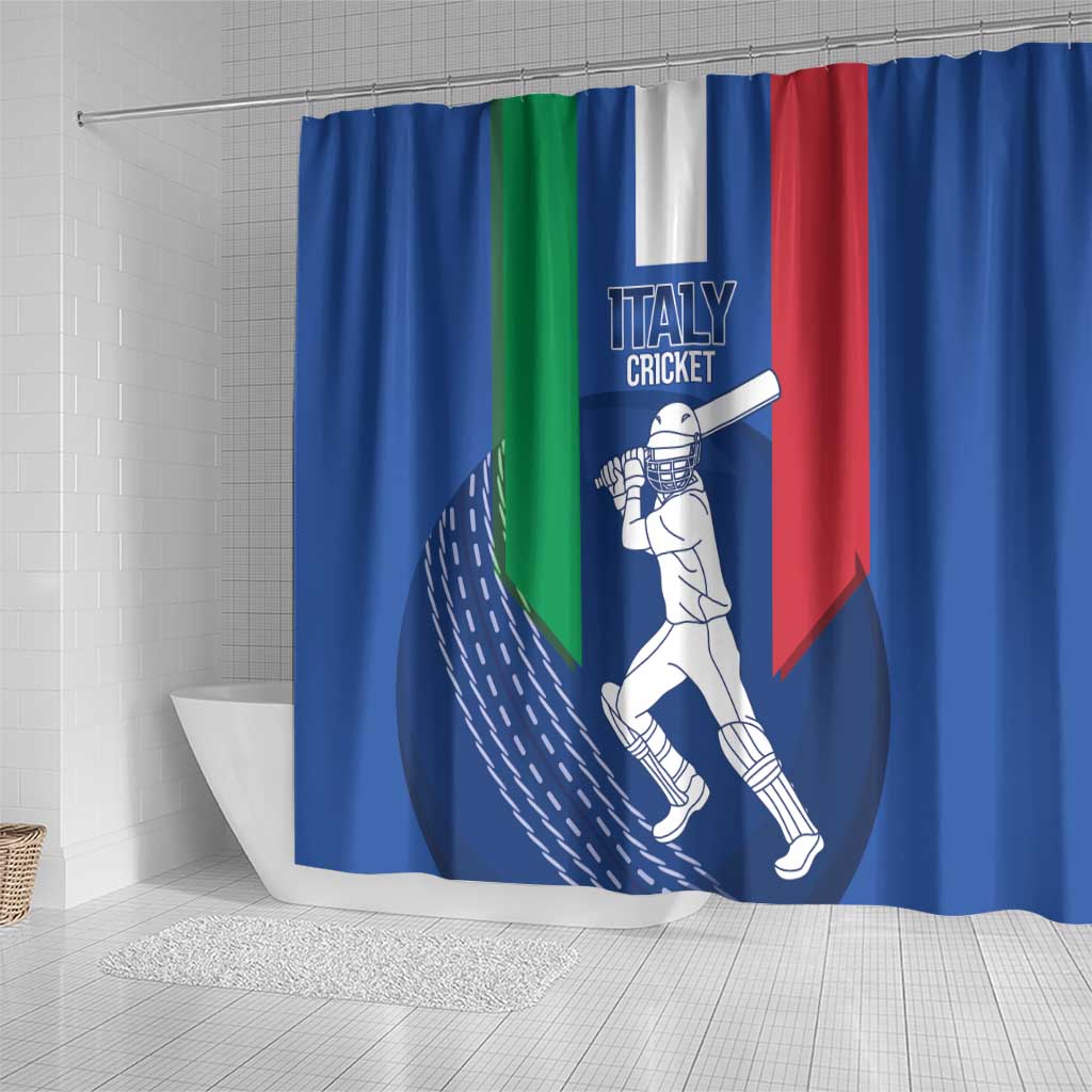 Italy Cricket Shower Curtain Go Gli Azzurri - Wonder Print Shop
