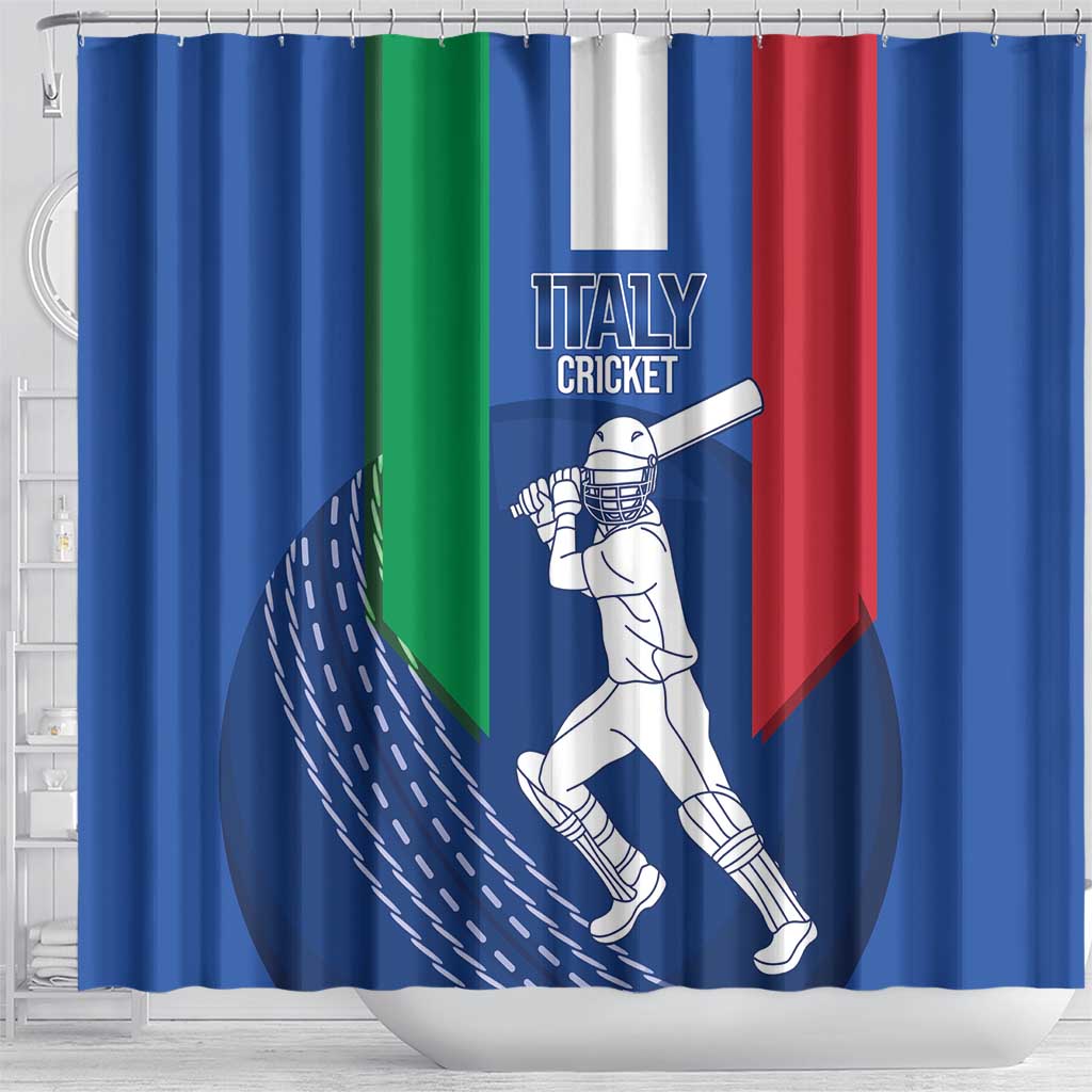 Italy Cricket Shower Curtain Go Gli Azzurri - Wonder Print Shop