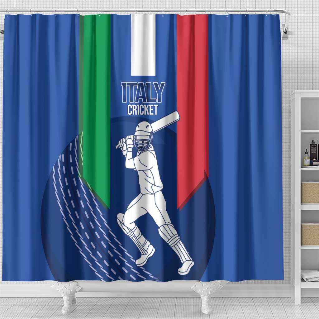 Italy Cricket Shower Curtain Go Gli Azzurri - Wonder Print Shop