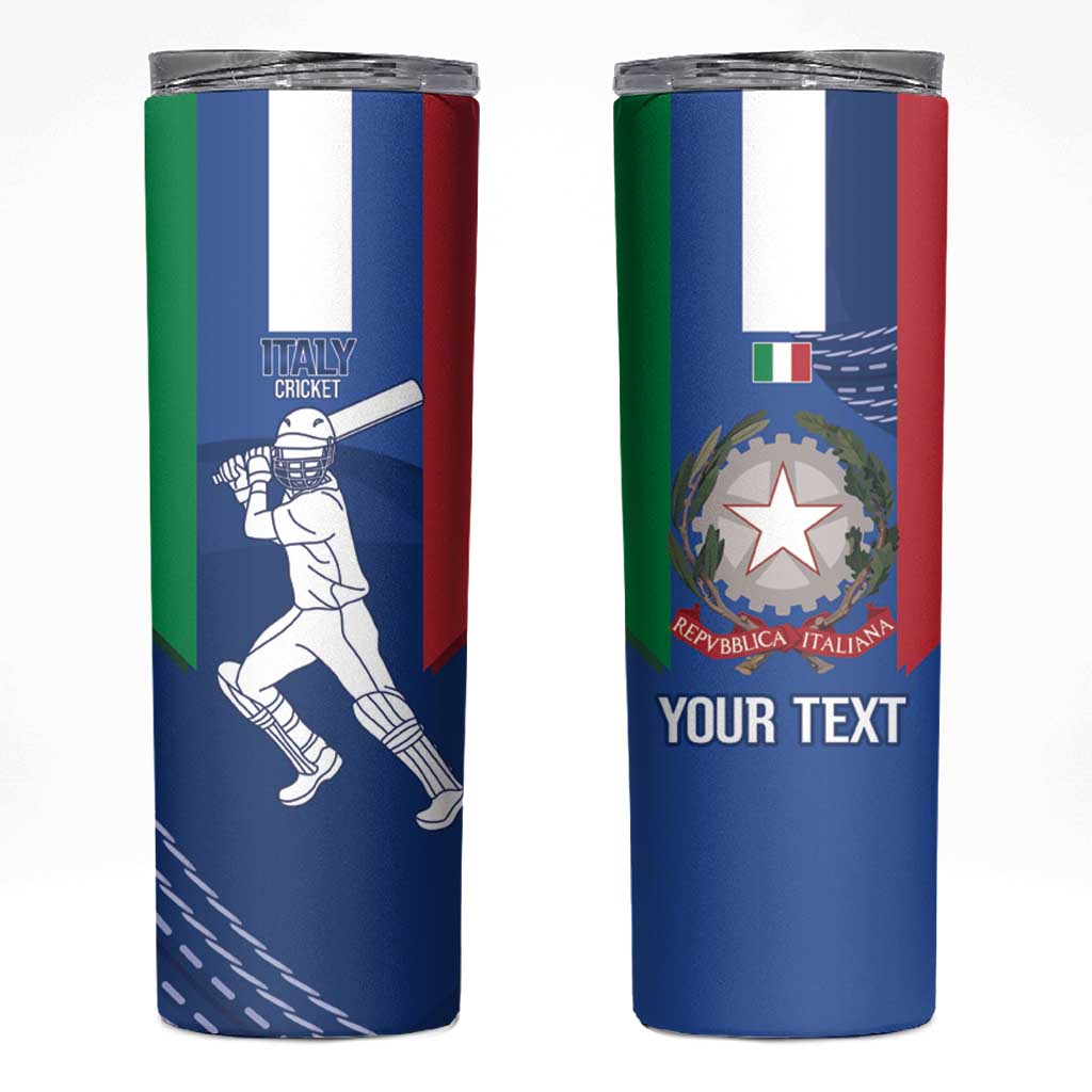 Custom Italy Cricket Skinny Tumbler Go Gli Azzurri - Wonder Print Shop