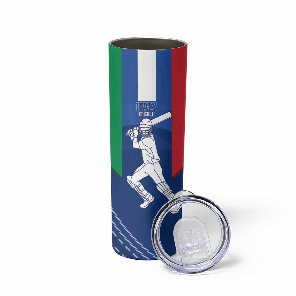 Custom Italy Cricket Skinny Tumbler Go Gli Azzurri - Wonder Print Shop