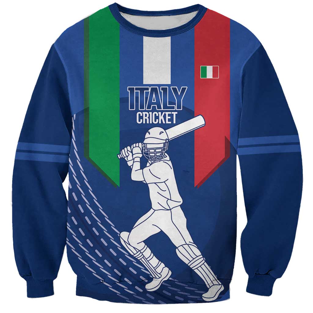 Custom Italy Cricket Sweatshirt Go Gli Azzurri - Wonder Print Shop