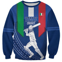 Custom Italy Cricket Sweatshirt Go Gli Azzurri - Wonder Print Shop