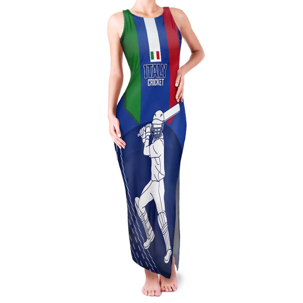 Custom Italy Cricket Tank Maxi Dress Go Gli Azzurri - Wonder Print Shop