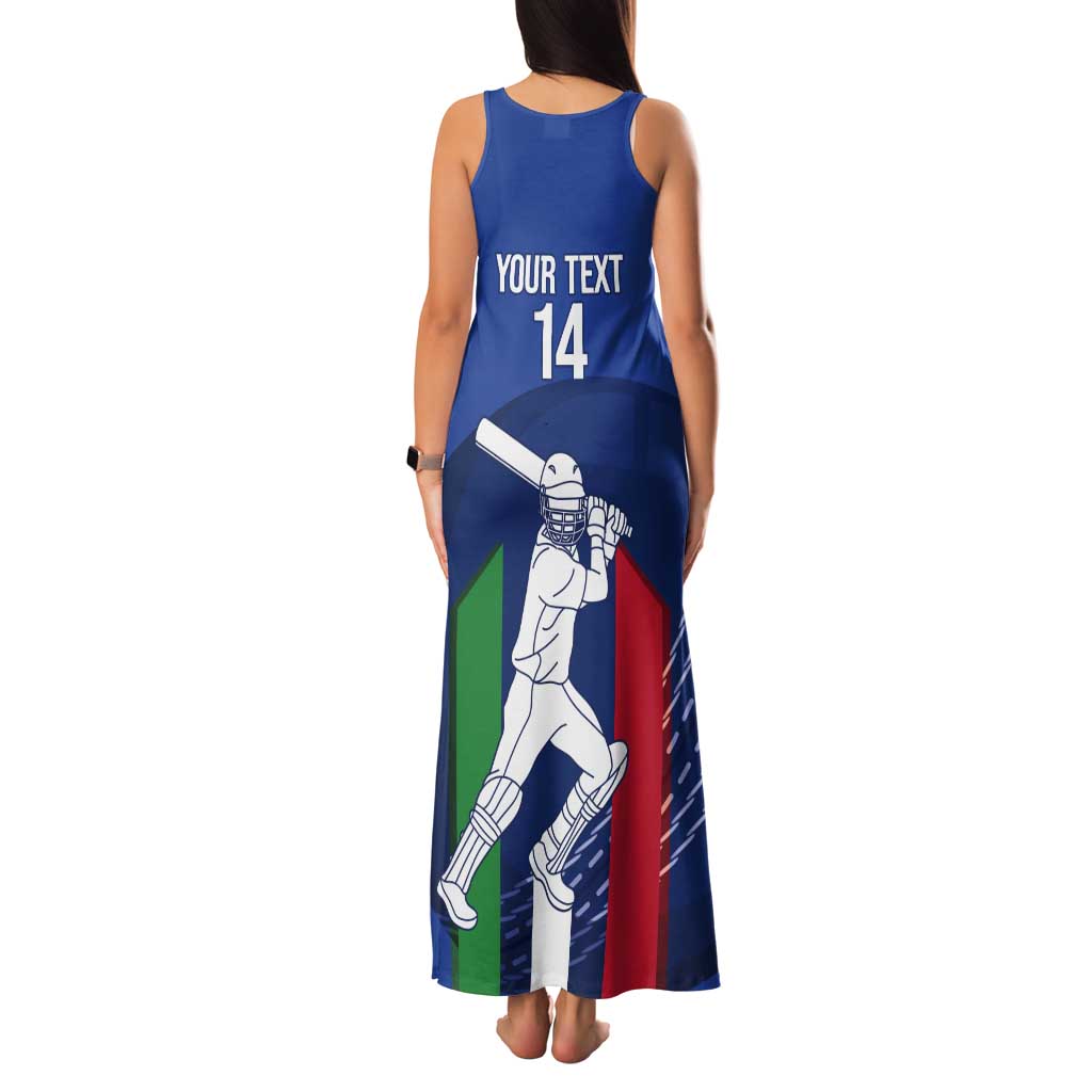 Custom Italy Cricket Tank Maxi Dress Go Gli Azzurri - Wonder Print Shop