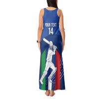 Custom Italy Cricket Tank Maxi Dress Go Gli Azzurri - Wonder Print Shop