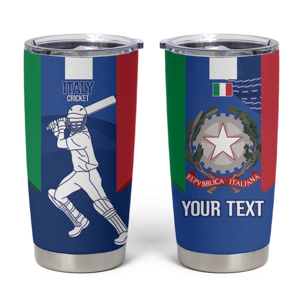 Custom Italy Cricket Tumbler Cup Go Gli Azzurri - Wonder Print Shop