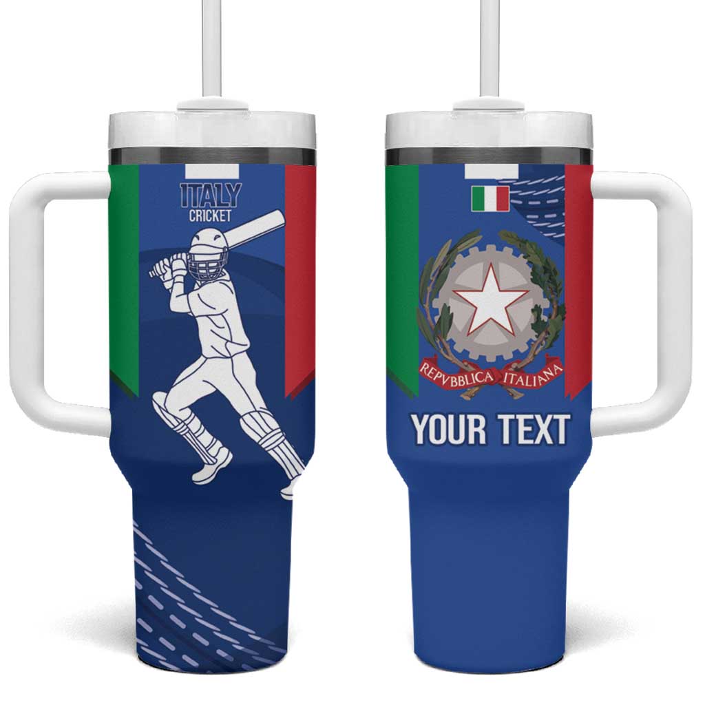Custom Italy Cricket Tumbler With Handle Go Gli Azzurri - Wonder Print Shop