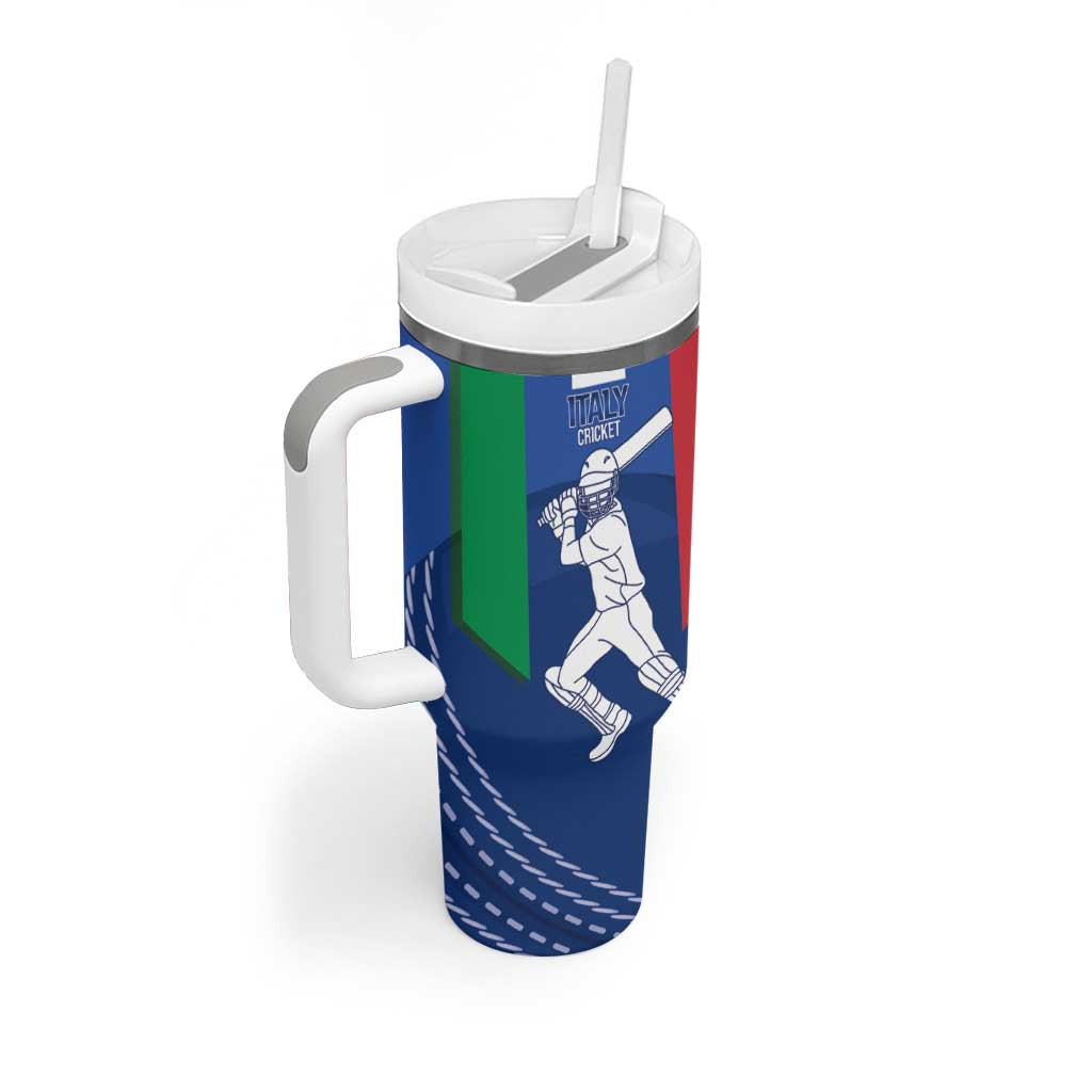 Custom Italy Cricket Tumbler With Handle Go Gli Azzurri - Wonder Print Shop