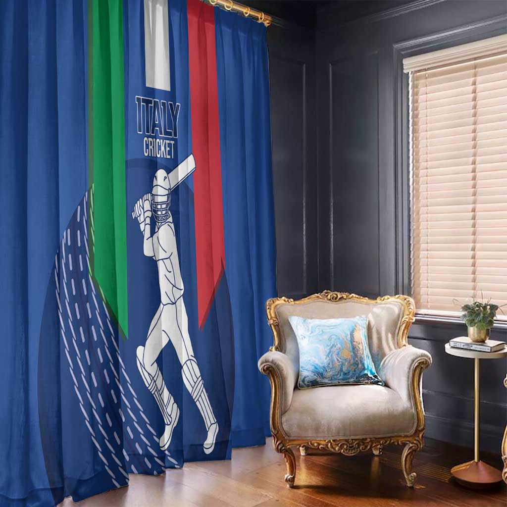 Italy Cricket Window Curtain Go Gli Azzurri - Wonder Print Shop