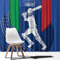 Italy Cricket Window Curtain Go Gli Azzurri - Wonder Print Shop
