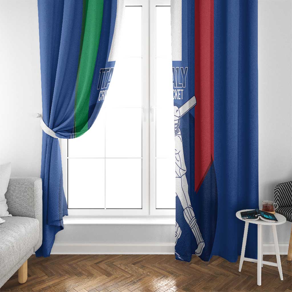 Italy Cricket Window Curtain Go Gli Azzurri - Wonder Print Shop