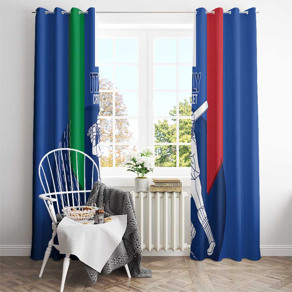 Italy Cricket Window Curtain Go Gli Azzurri - Wonder Print Shop