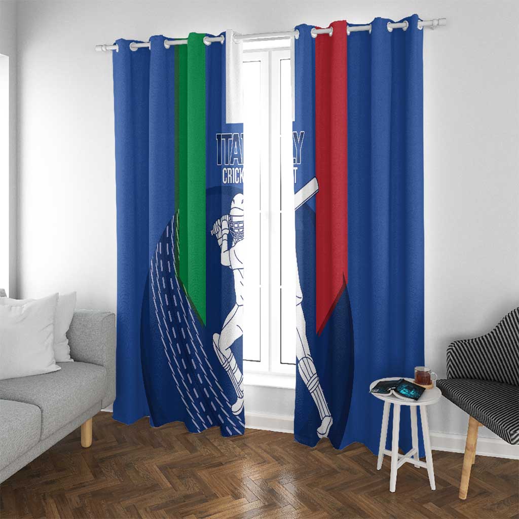 Italy Cricket Window Curtain Go Gli Azzurri - Wonder Print Shop