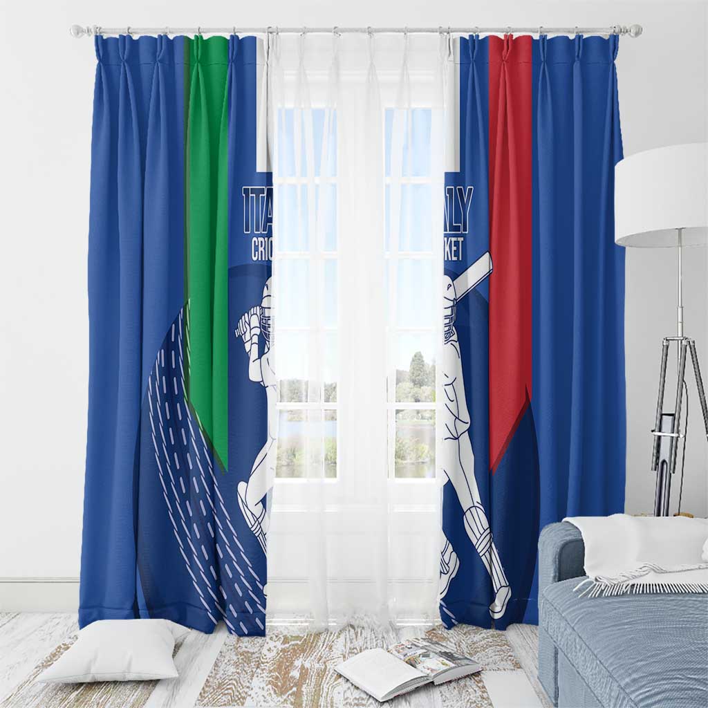 Italy Cricket Window Curtain Go Gli Azzurri - Wonder Print Shop