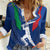 Custom Italy Cricket Women Casual Shirt Go Gli Azzurri - Wonder Print Shop