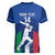 Custom Italy Cricket Women V-Neck T-Shirt Go Gli Azzurri - Wonder Print Shop
