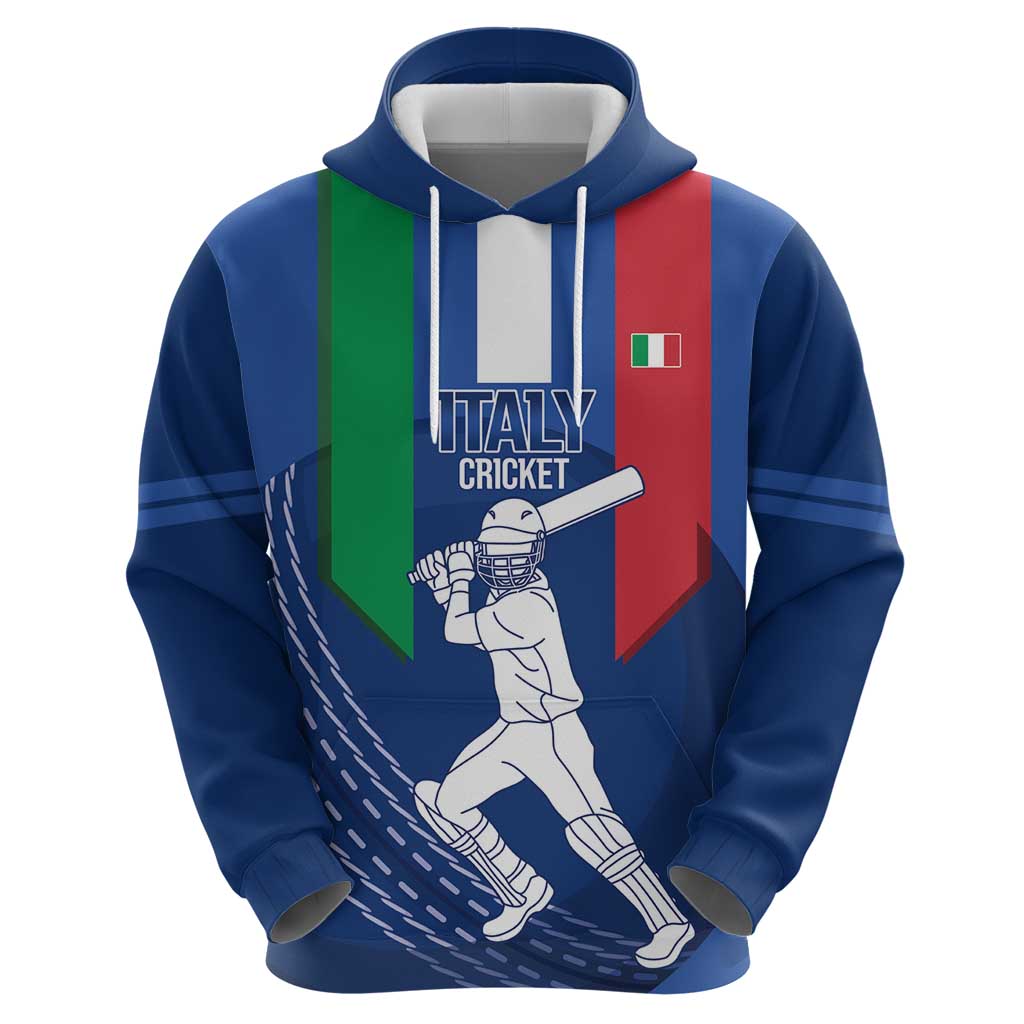 Custom Italy Cricket Zip Hoodie Go Gli Azzurri - Wonder Print Shop