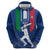 Custom Italy Cricket Zip Hoodie Go Gli Azzurri - Wonder Print Shop
