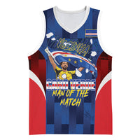 Custom Vozinha Cabo Verde Football Basketball Jersey Tubaroes Azuis Man Of The Match