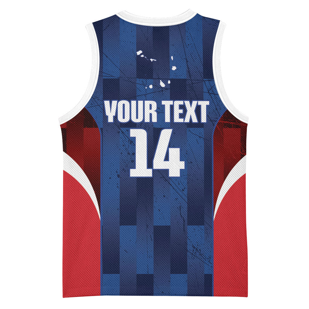 Custom Vozinha Cabo Verde Football Basketball Jersey Tubaroes Azuis Man Of The Match