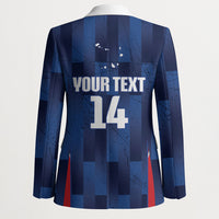 Custom Vozinha Cabo Verde Football Blazer Tubaroes Azuis Man Of The Match