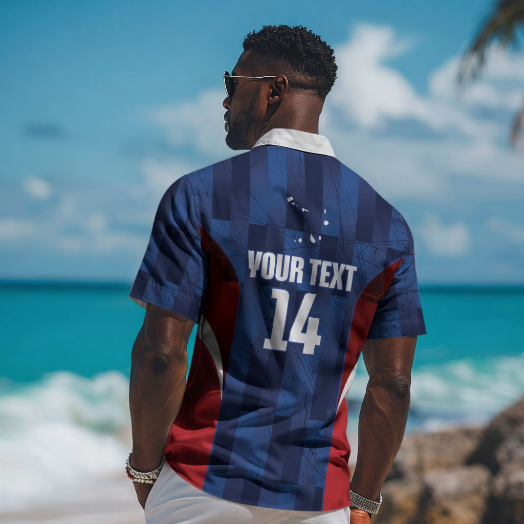 Custom Vozinha Cabo Verde Football Hawaiian Shirt Tubaroes Azuis Man Of The Match LT14