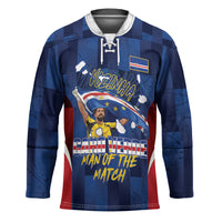 Custom Vozinha Cabo Verde Football Hockey Jersey Tubaroes Azuis Man Of The Match