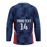 Custom Vozinha Cabo Verde Football Hockey Jersey Tubaroes Azuis Man Of The Match