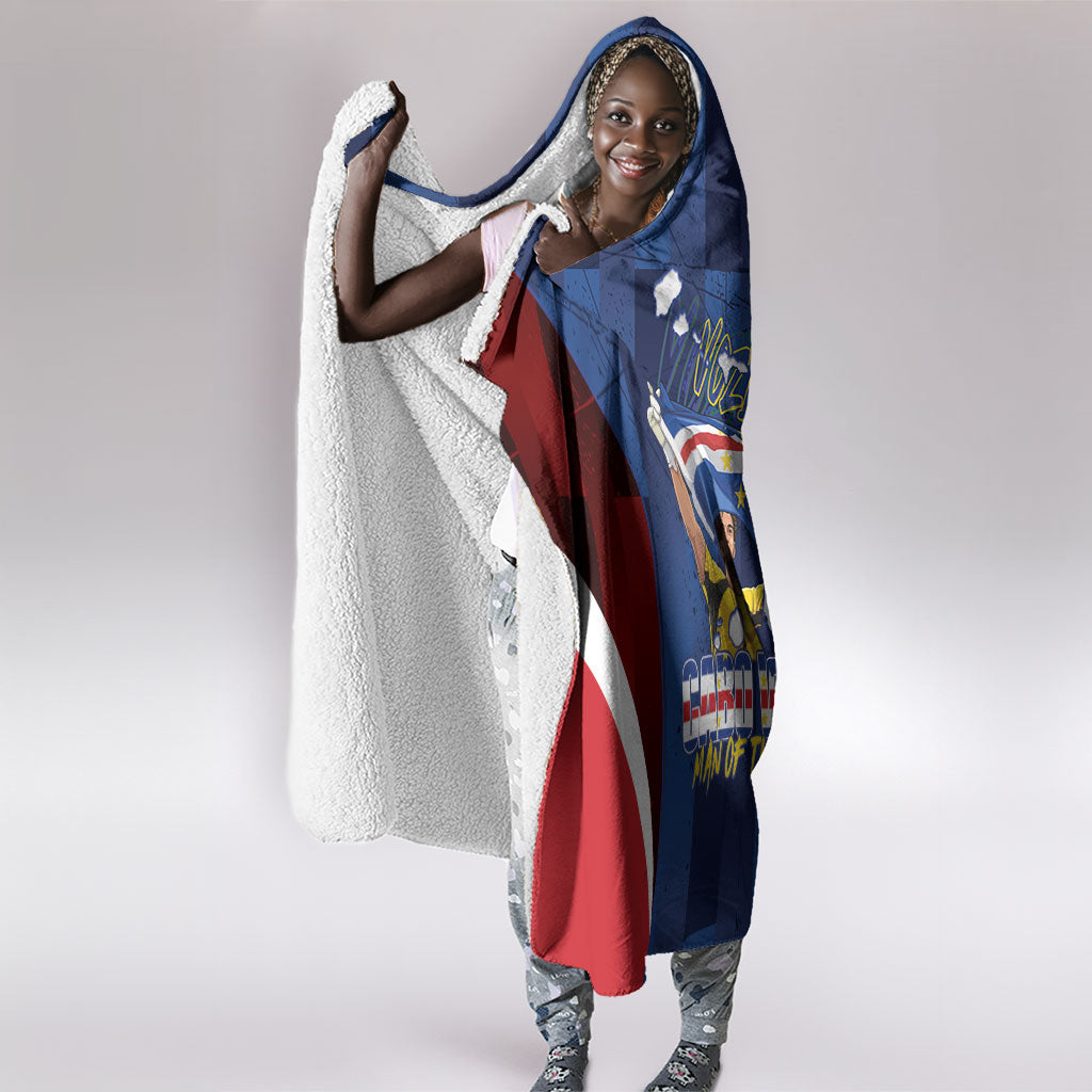 Vozinha Cabo Verde Football Hooded Blanket Tubaroes Azuis Man Of The Match