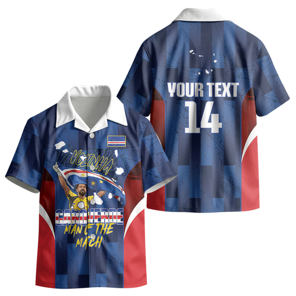 Custom Vozinha Cabo Verde Football Kid Hawaiian Shirt Tubaroes Azuis Man Of The Match LT14