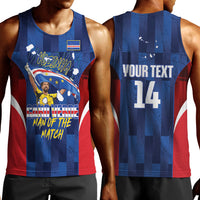 Custom Vozinha Cabo Verde Football Men Tank Top Tubaroes Azuis Man Of The Match