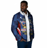 Custom Vozinha Cabo Verde Football Padded Jacket Tubaroes Azuis Man Of The Match