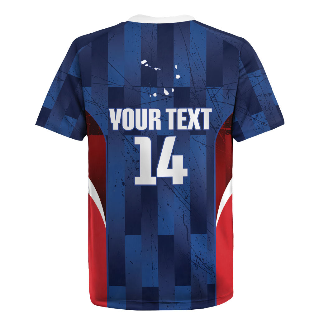 Custom Vozinha Cabo Verde Football Rugby Jersey Tubaroes Azuis Man Of The Match