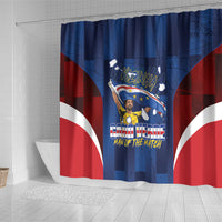 Vozinha Cabo Verde Football Shower Curtain Tubaroes Azuis Man Of The Match