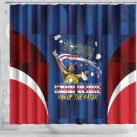 Vozinha Cabo Verde Football Shower Curtain Tubaroes Azuis Man Of The Match