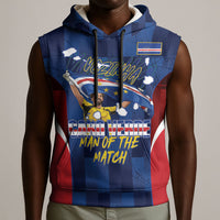 Custom Vozinha Cabo Verde Football Sleeveless Hoodie Tubaroes Azuis Man Of The Match