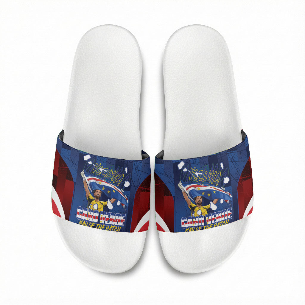 Vozinha Cabo Verde Football Slide Sandals Tubaroes Azuis Man Of The Match
