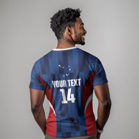 Custom Vozinha Cabo Verde Football T shirt Tubaroes Azuis Man Of The Match